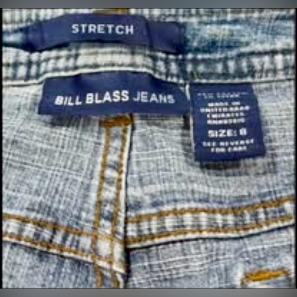 Vintage Bill Blass High Rise Straight Leg Jeans Light Wash Crop Mom Denim 8 - Picture 7 of 7